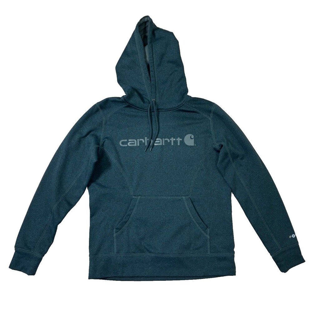Carhartt force mens M 8-10 slightly fitted color blue hoodie